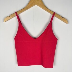 Aritzia Sunday Best Hot Pink Crop Top